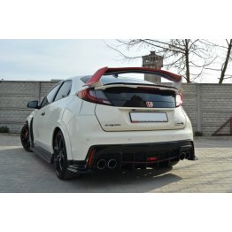 Накладка сплиттер на спойлер нижний на Honda Civic IX Type R